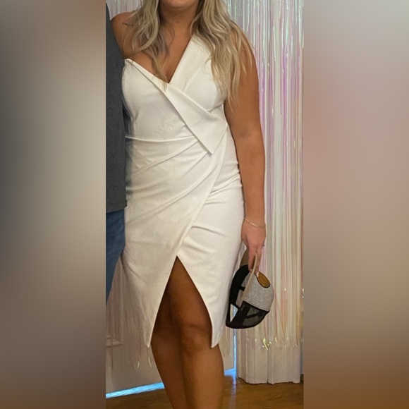 ASOS - Lavish Alice One Shoulder Wrap Dress - Picture 3 of 4